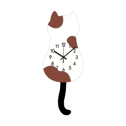 Orologio con stampa artistica di gatto 17x43 cm