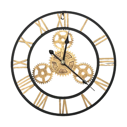 Orologio da parete silenzioso color ottone antico Ø40 cm