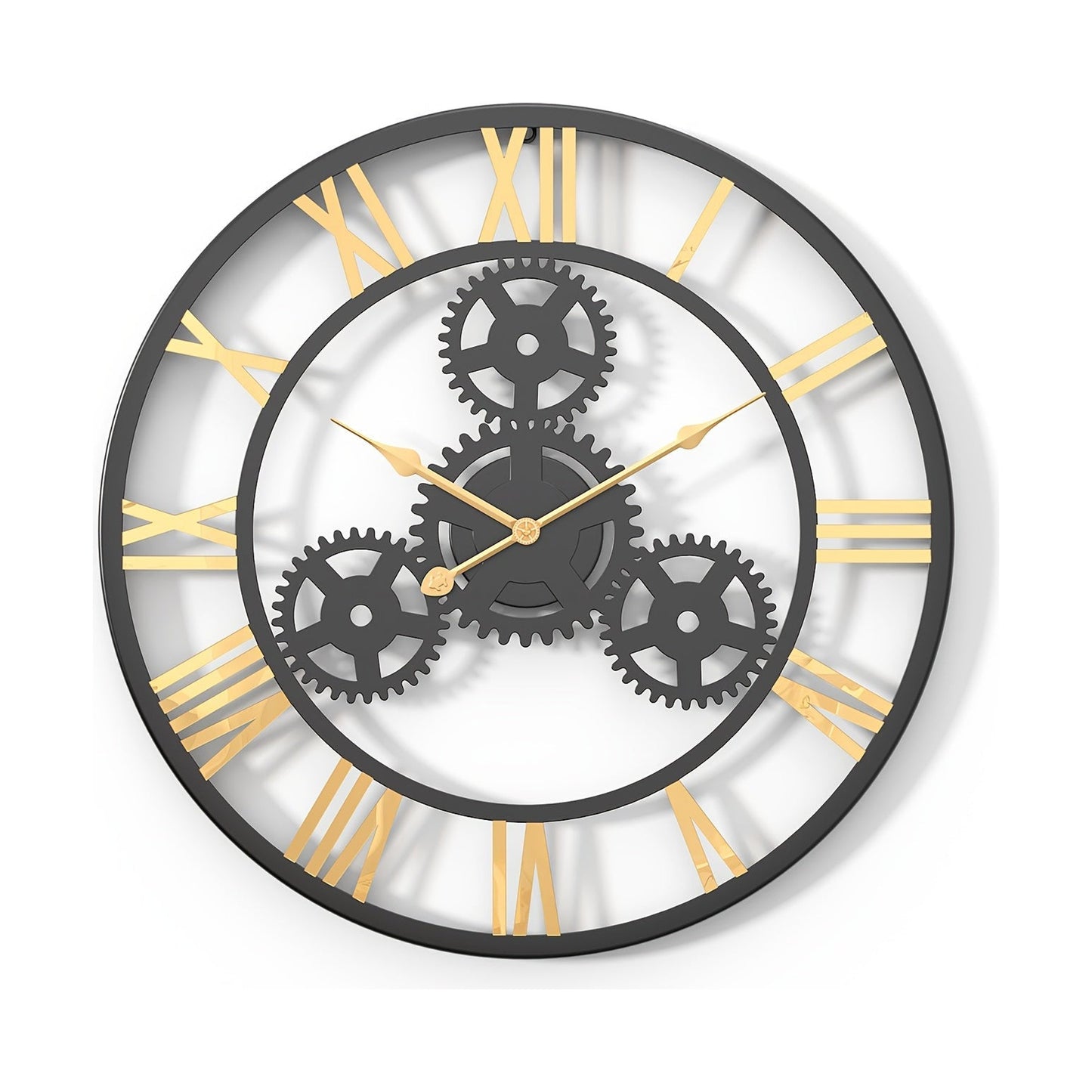 Orologio da parete silenzioso senza tic - Nero 50 cm