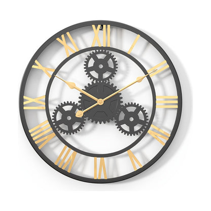 Orologio da parete nero silenzioso Ø40 cm