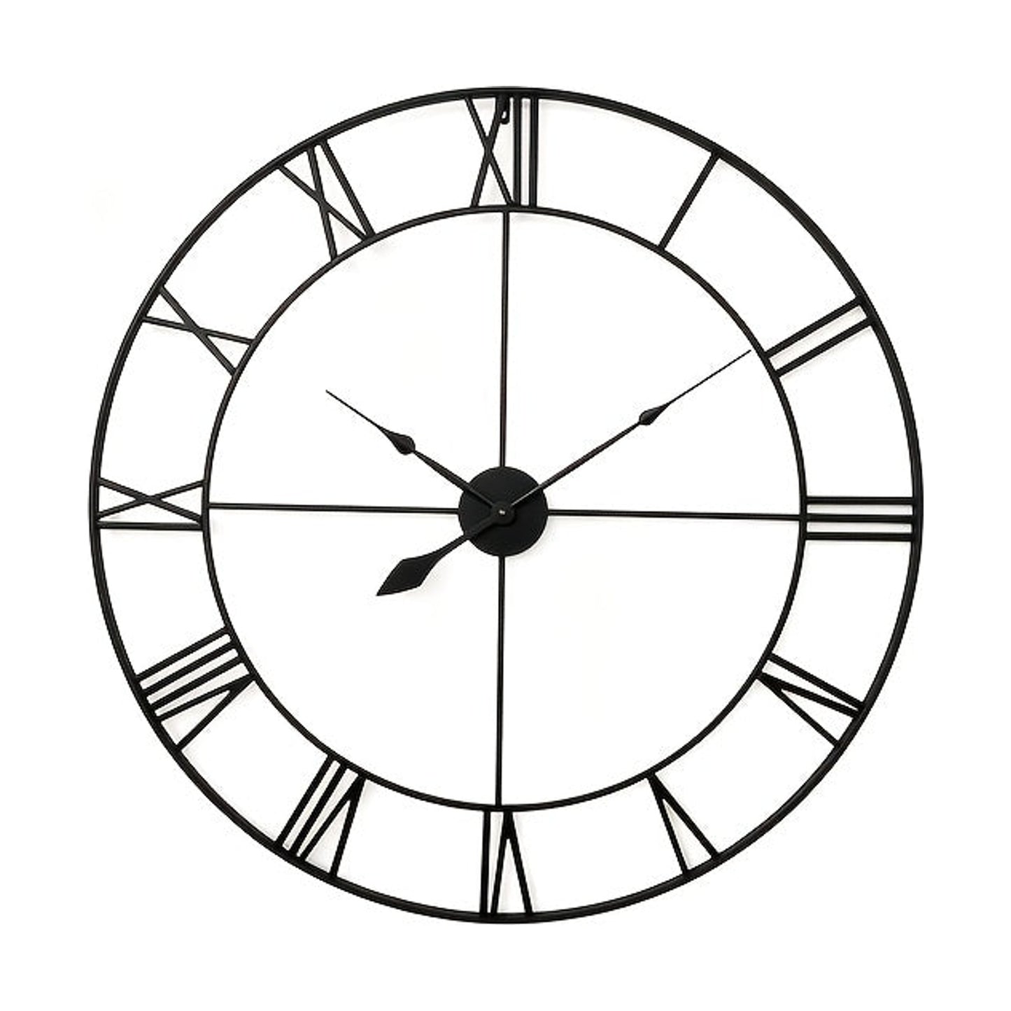 Orologio da parete in ferro - 90 cm Nero