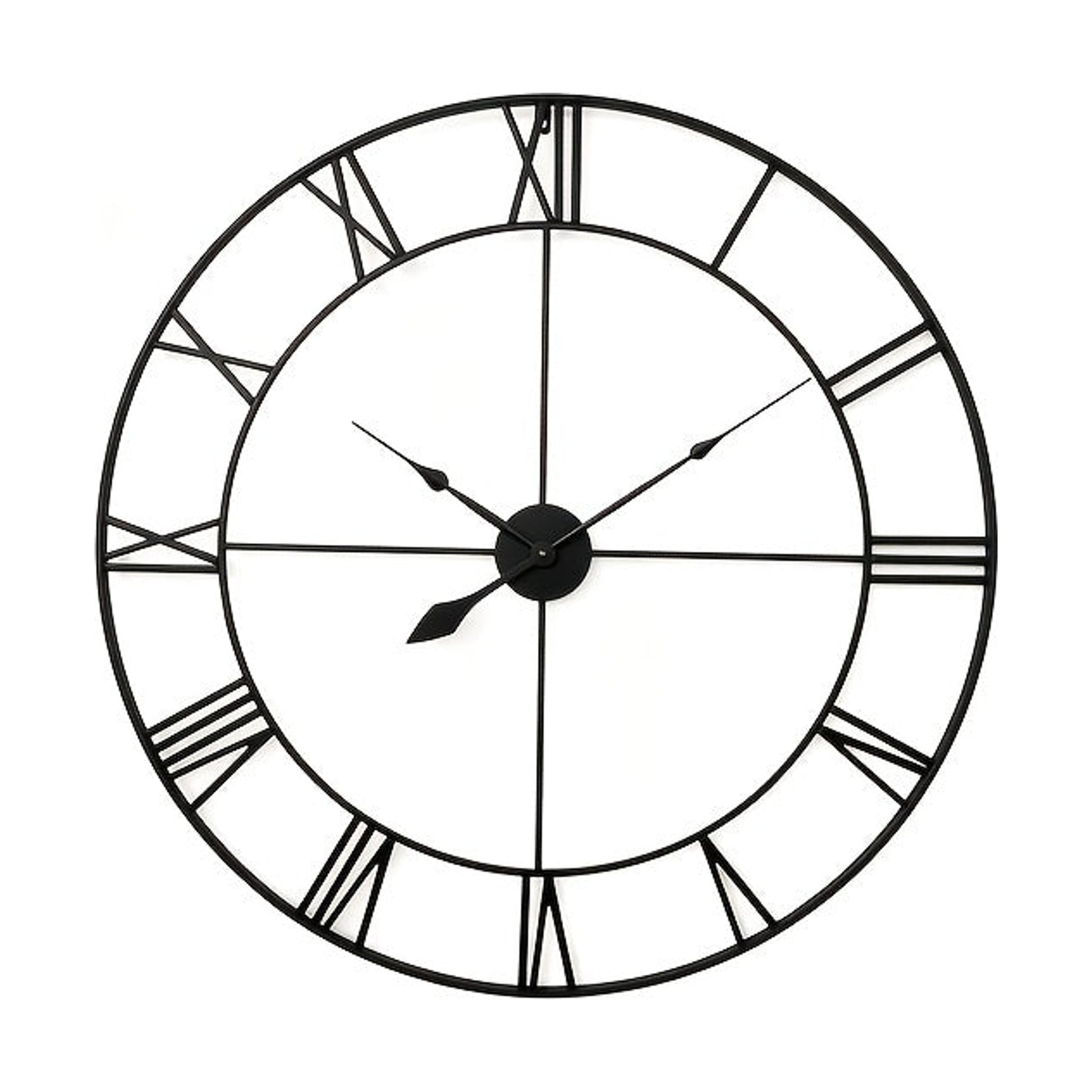 Orologio da parete in ferro - 90 cm Nero