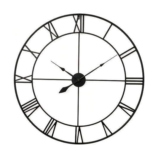 Orologio da parete in ferro - 90 cm Nero