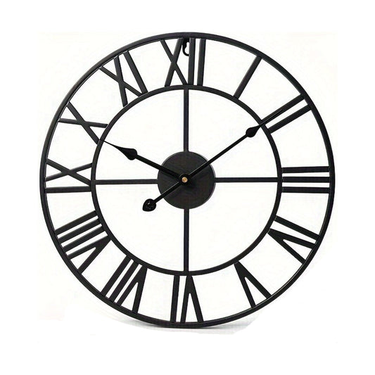 Orologio da parete in ferro nerro - Ø40 cm