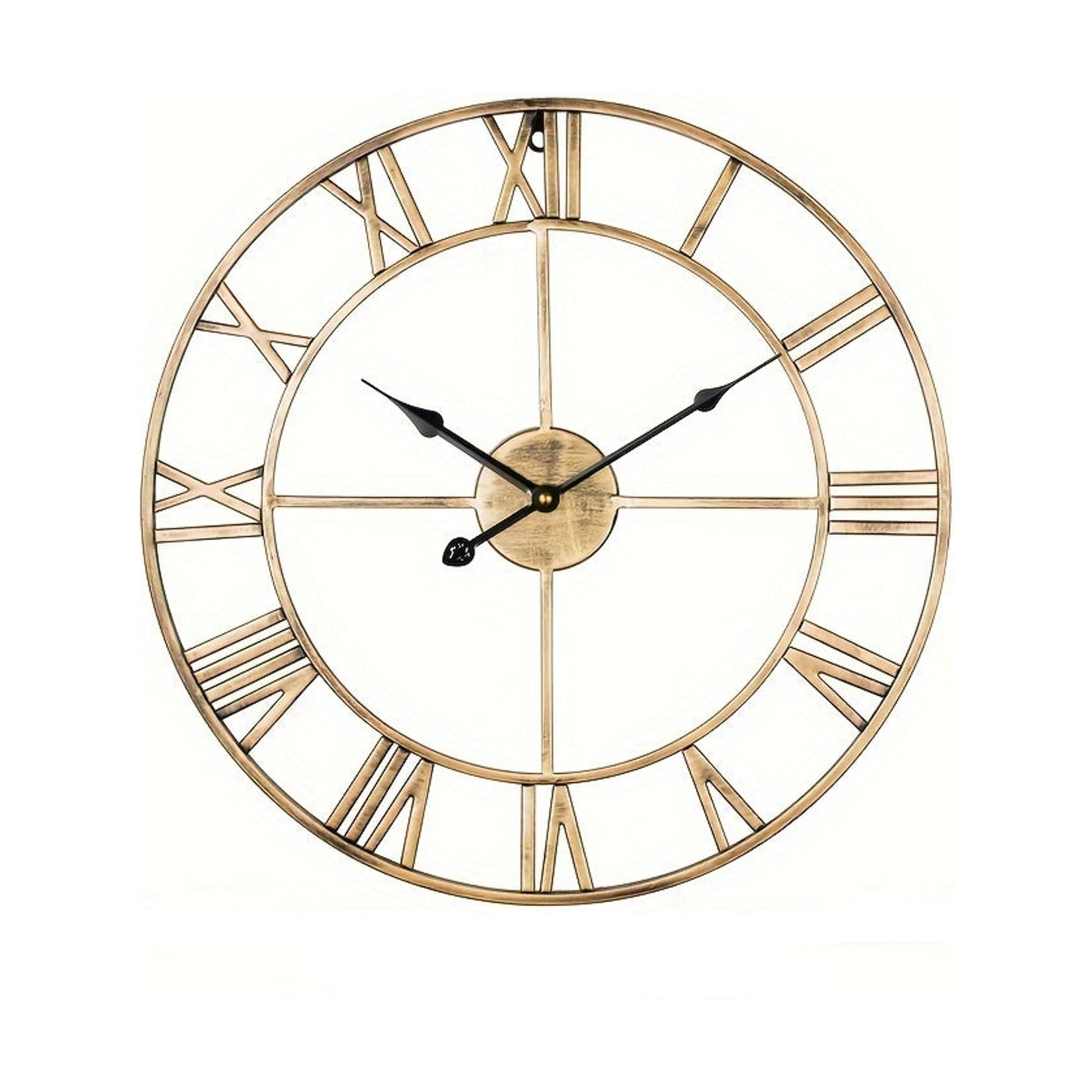 Orologio da parete in ferro - 60 cm Vintage Dorato