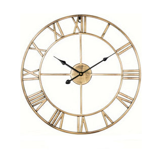 Orologio da parete in ferro - 60 cm Vintage Dorato