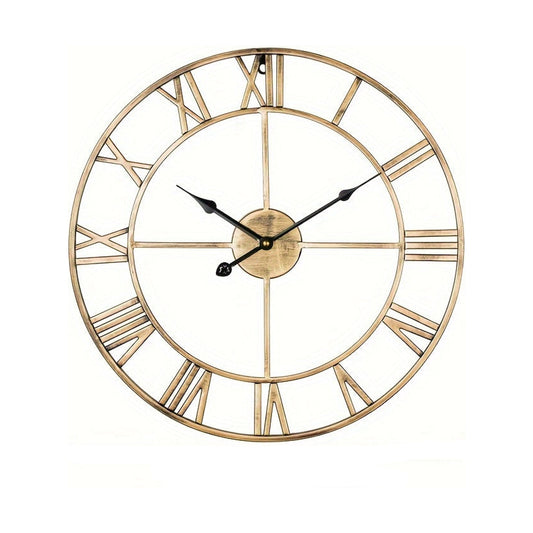 Orologio da parete in ferro - 60 cm Vintage Dorato