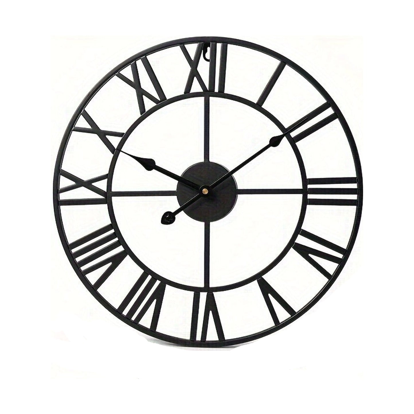 Orologio da parete in ferro - 50 cm Nero