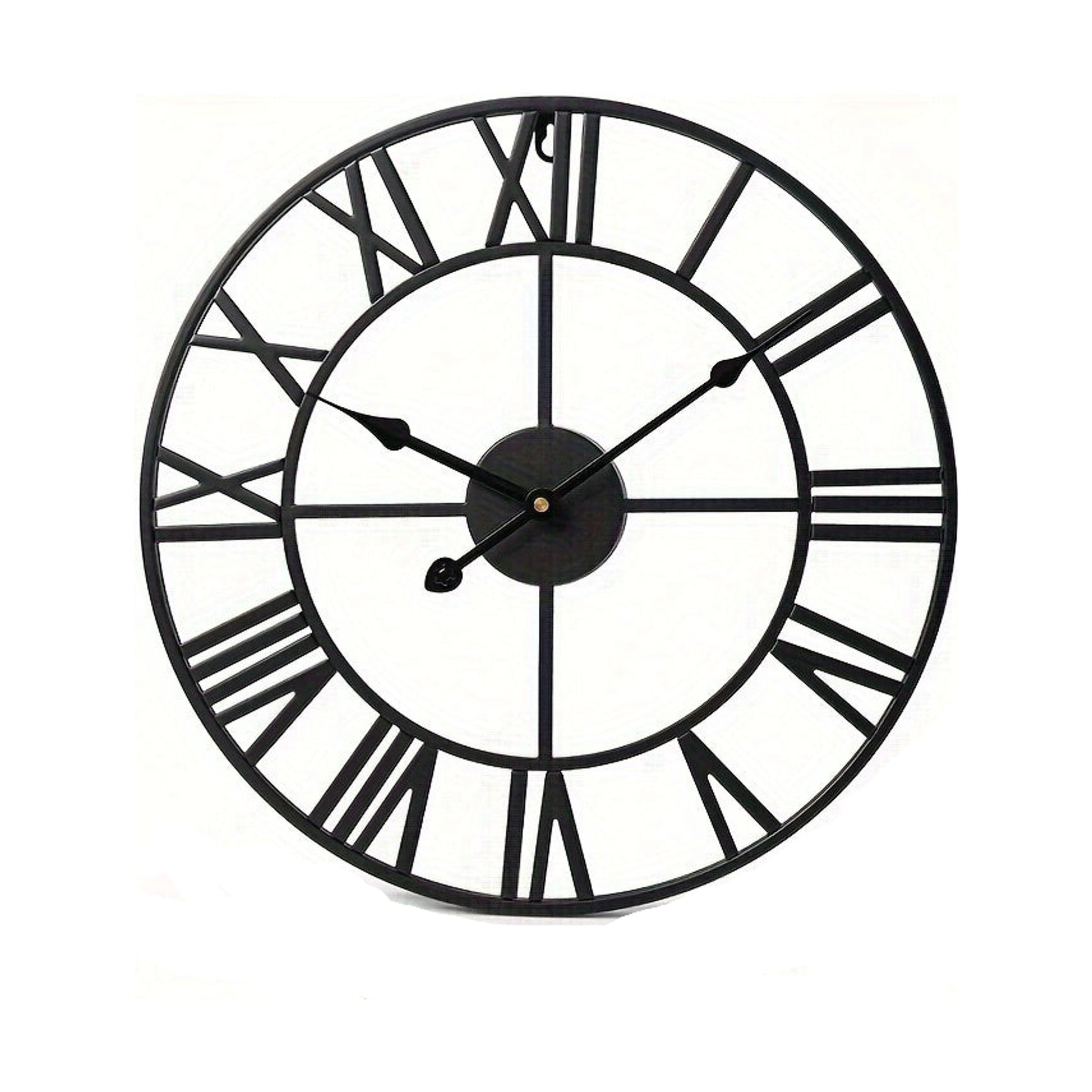 Orologio da parete in ferro - 50 cm Nero