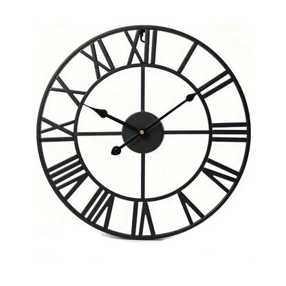 Orologio da parete in ferro - 50 cm Nero