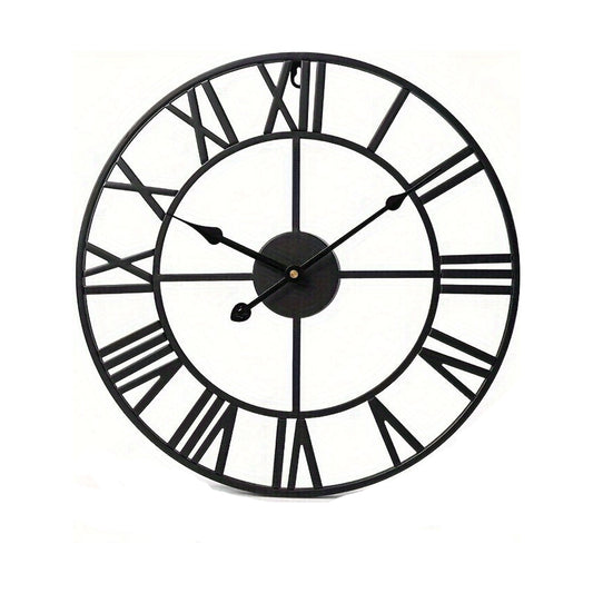 Orologio da parete in ferro - 50 cm Nero