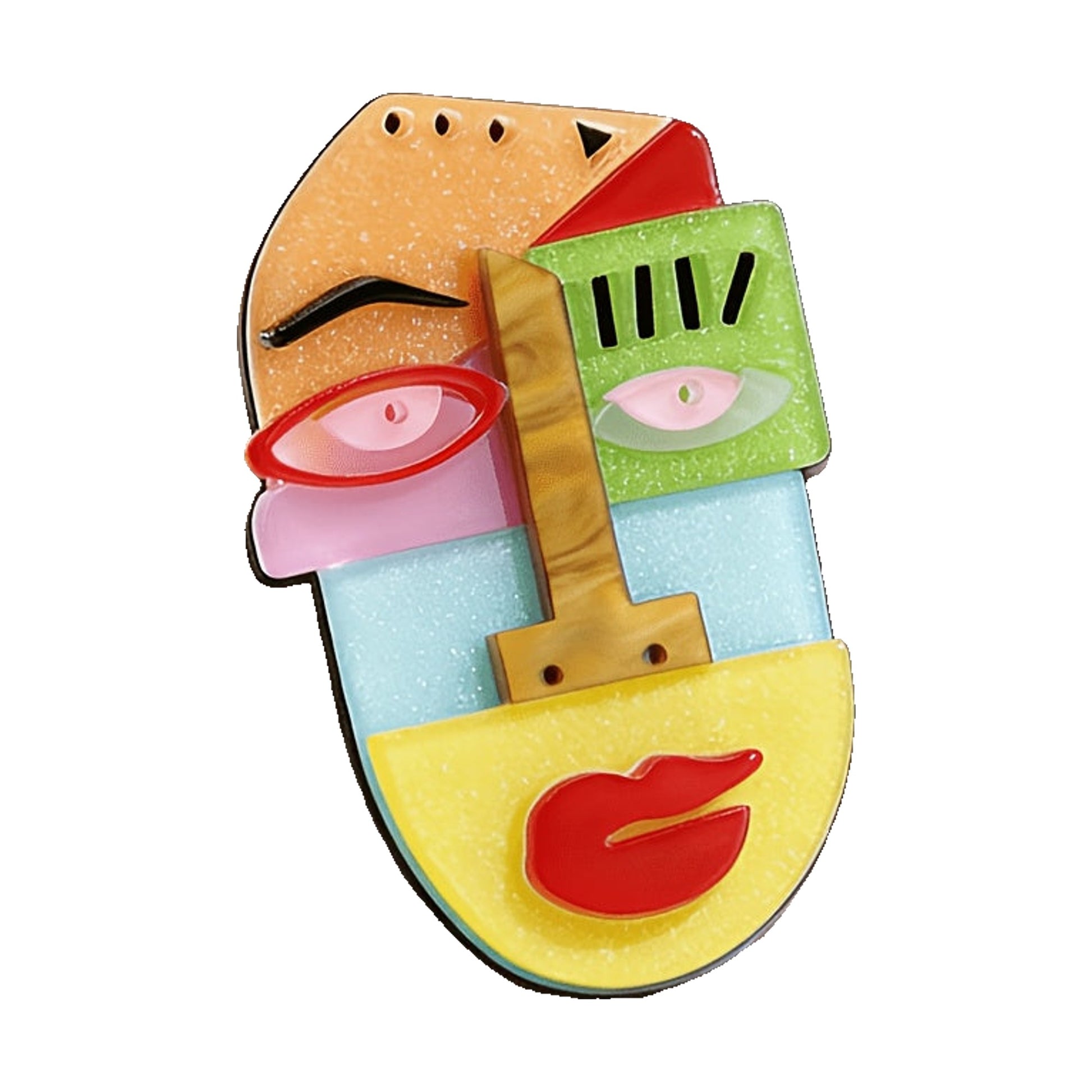 Spilla Viso Picasso 6x4 cm