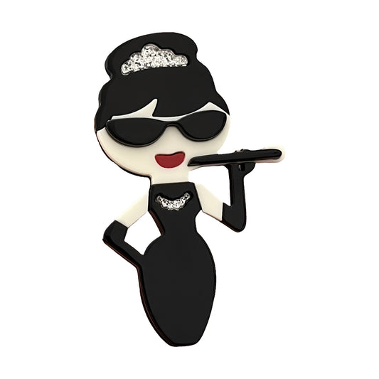 Spilla Audrey Hepburn 7x4,5 cm