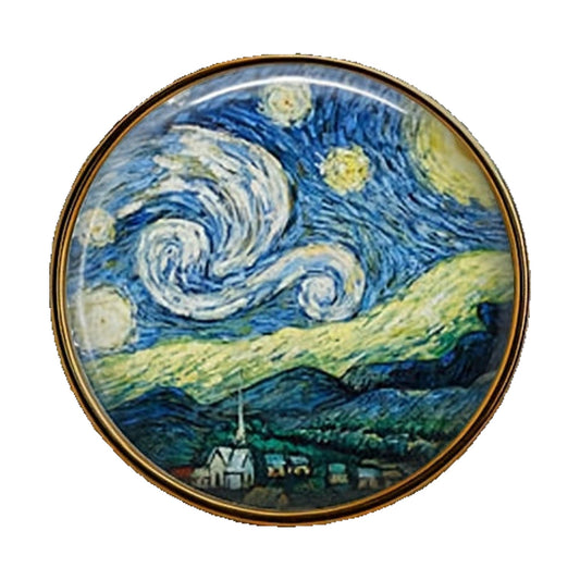 Spilla Notte Stellata Van Gogh Ø3 cm