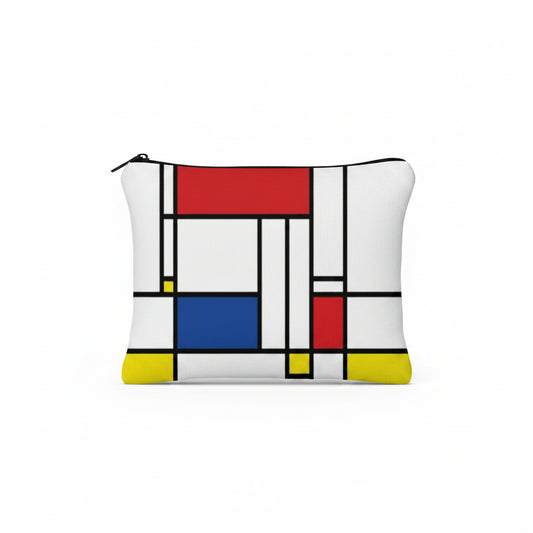 Pochette Mondrian in lino - 22×15 cm
