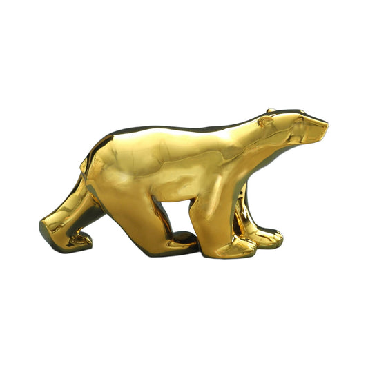 Francois Pompon - Orso bianco oro - Scultura 3D Marmo resina