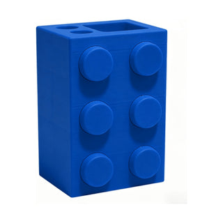 Portaspazzolino Lego blu 12x8x6 cm