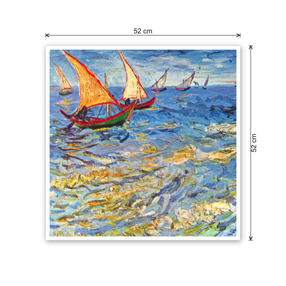 Homage to Van Gogh - The sea at Saintes-Maries cm 50x50 - misure
