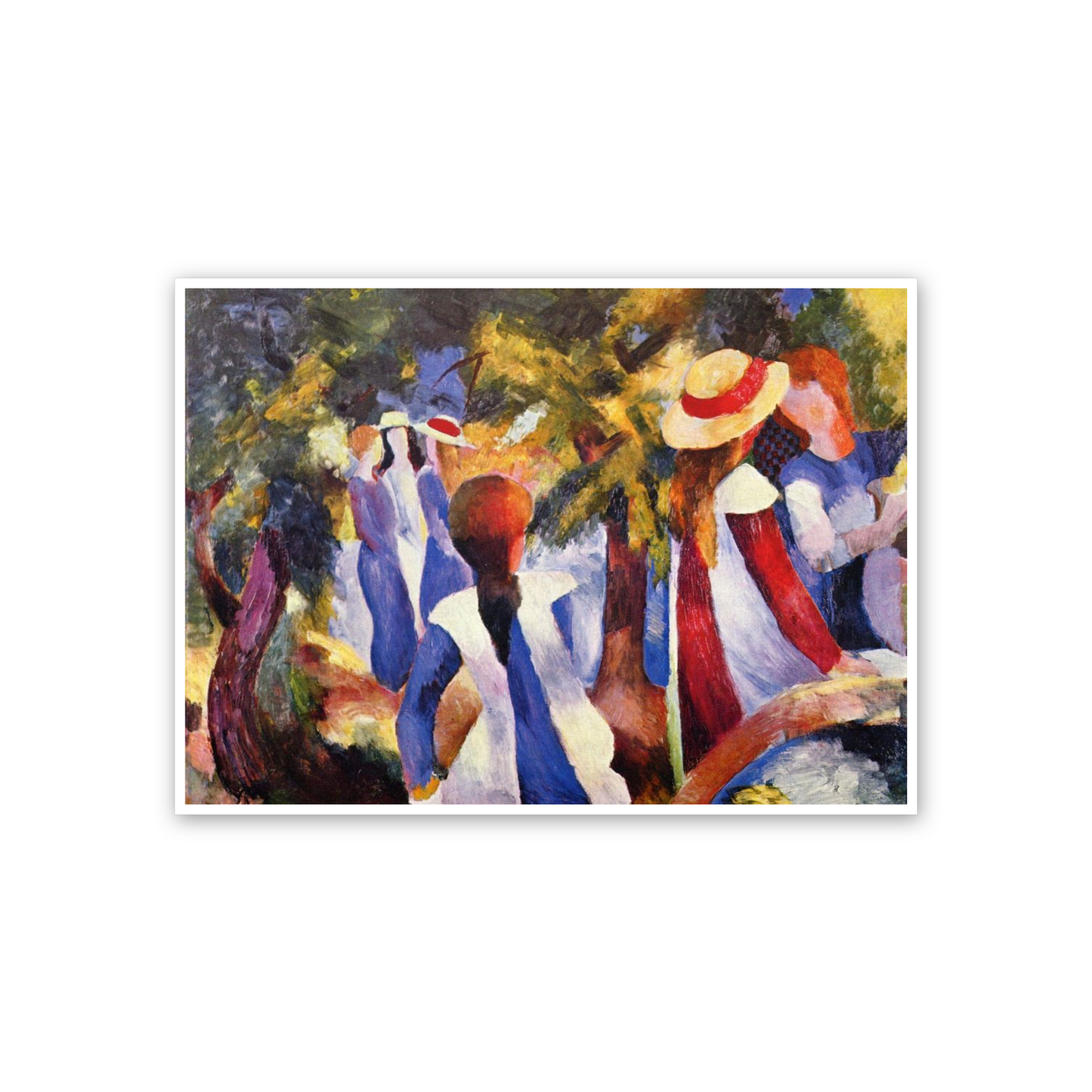 Homage to Macke - Girls in the Open cm 70x50