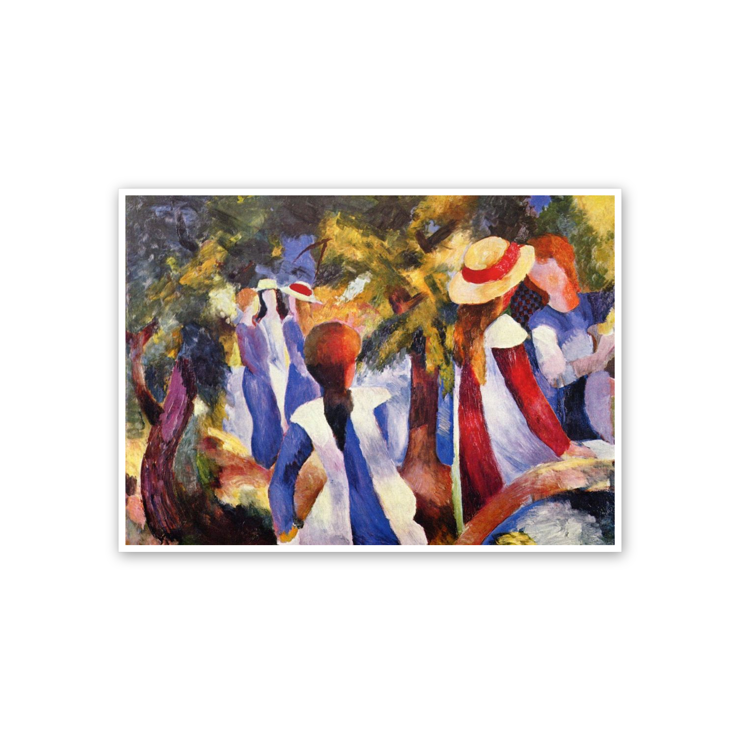 Homage to Macke - Girls in the Open cm 70x50