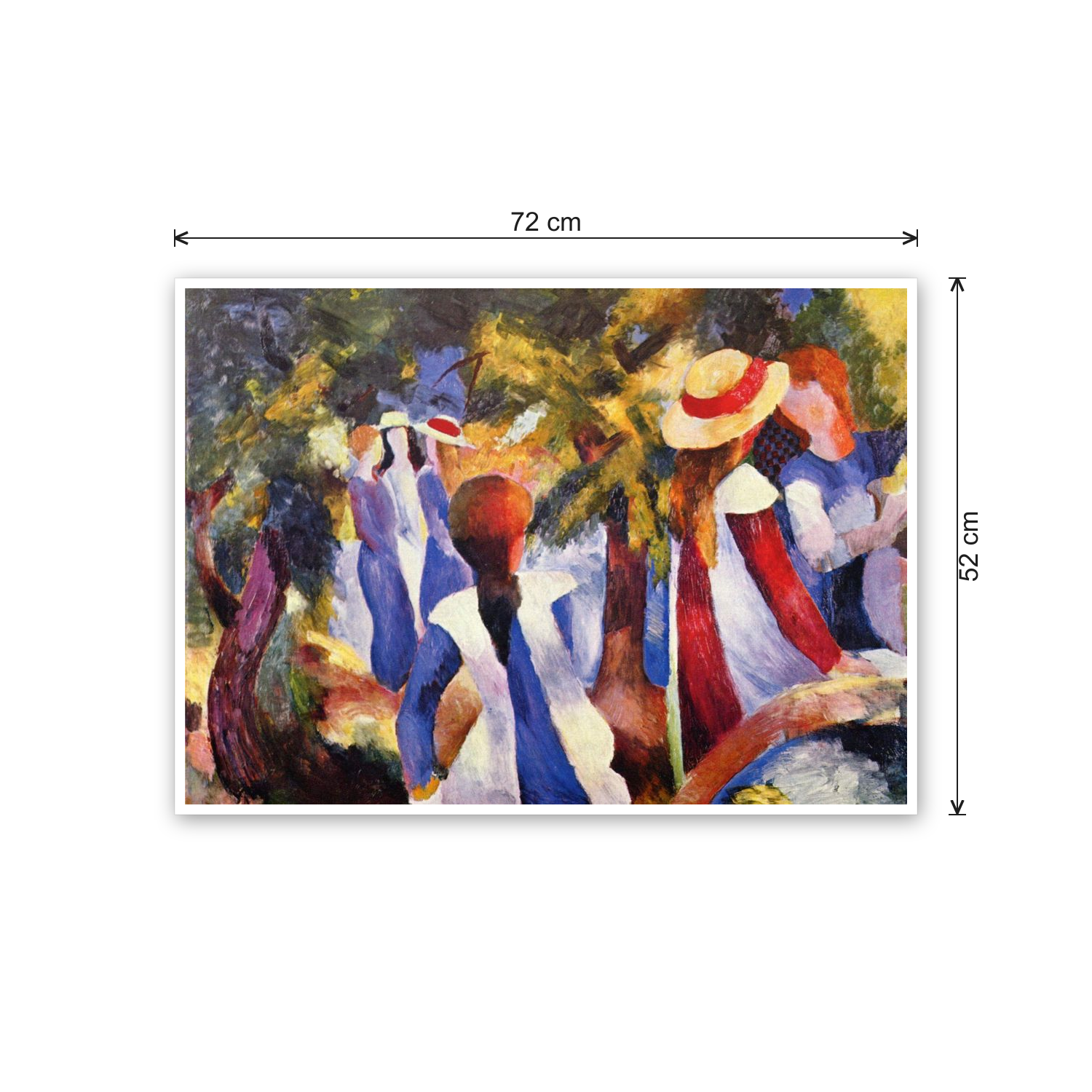 Homage to Macke - Girls in the Open cm 70x50 - misure