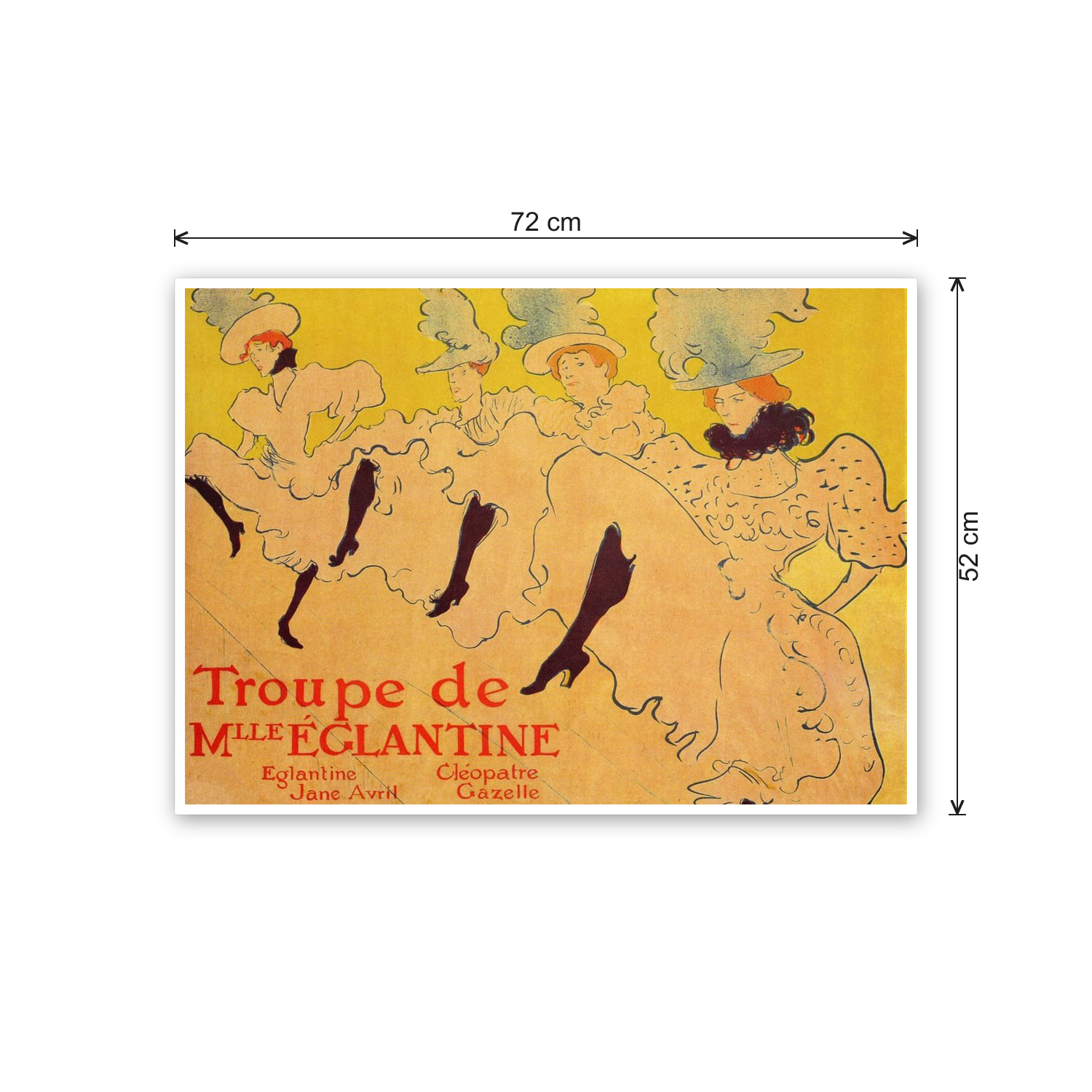 Homage to Toulouse-Lautrec - Mlles Eglantines II cm 70x50 - misure