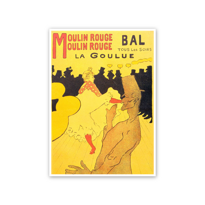 Homage to Toulouse-Lautrec - Moulin Rouge la Goulue cm 50x70