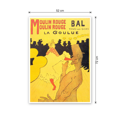 Homage to Toulouse-Lautrec - Moulin Rouge la Goulue cm 50x70 - misure