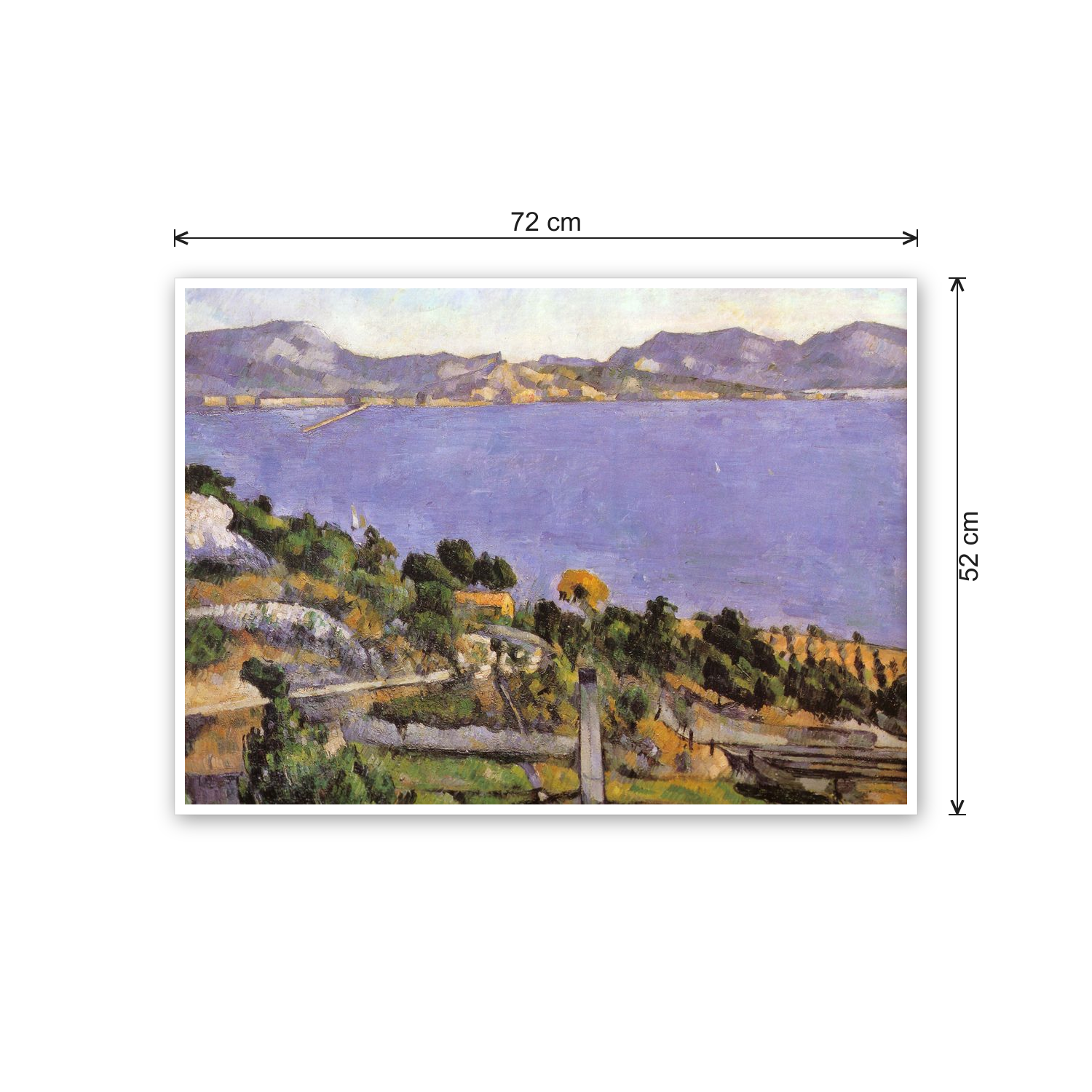 Homage to Cézanne - L'Estaque vue du golfe de Marseille 1878 cm 70x50 - misure
