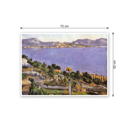 Homage to Cézanne - L'Estaque vue du golfe de Marseille 1878 cm 70x50 - misure