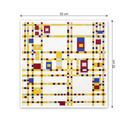 Homage to Mondrian - Broadway Boogie woogie cm 50x50 - misure