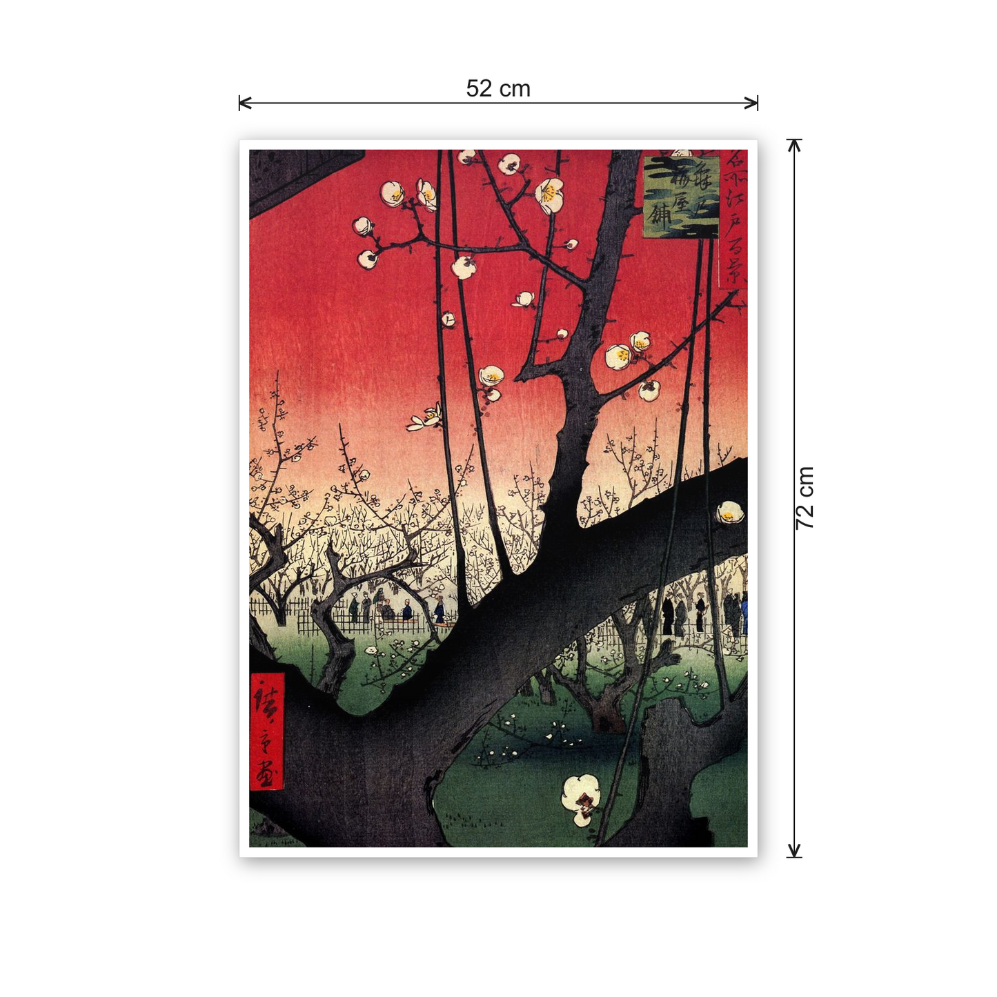 Homage to Hiroshige - Plum estate, Kameido cm 50x70 - misure