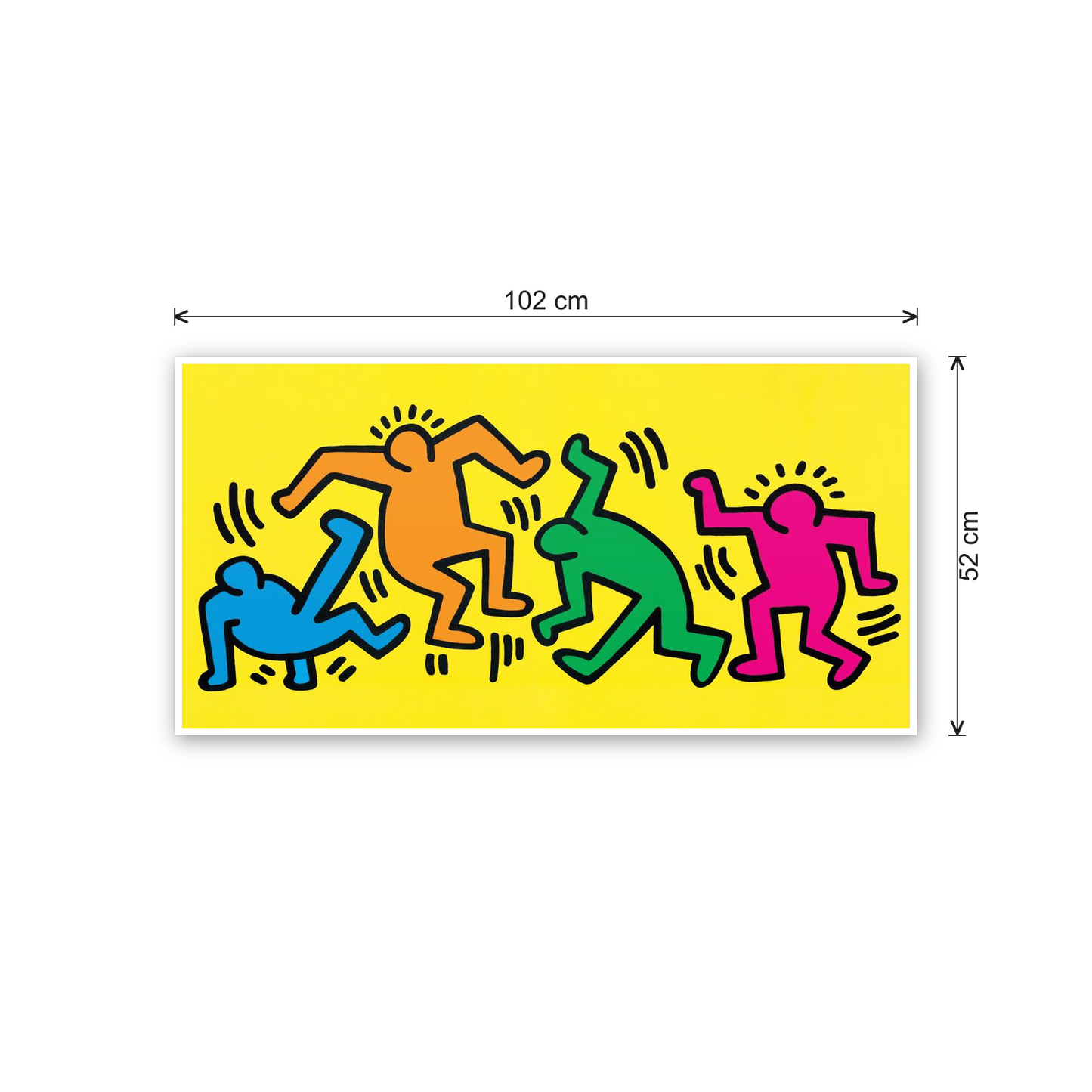 Homage to Haring cm 100x50 - misure