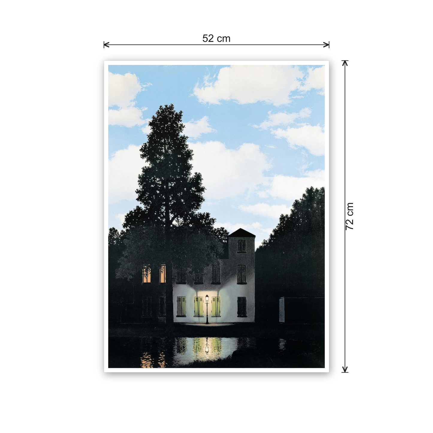 Homage to Magritte - L'Empire des Lumières cm 50x70 - misure
