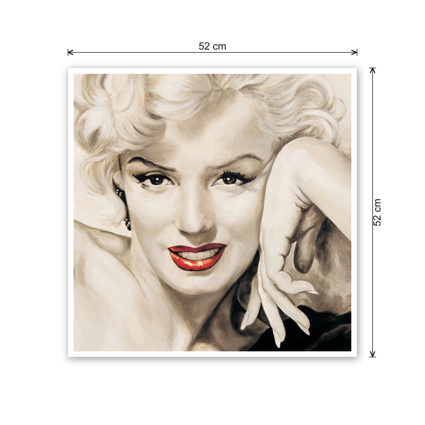 Homage to Marilyn cm 50x50 - misure