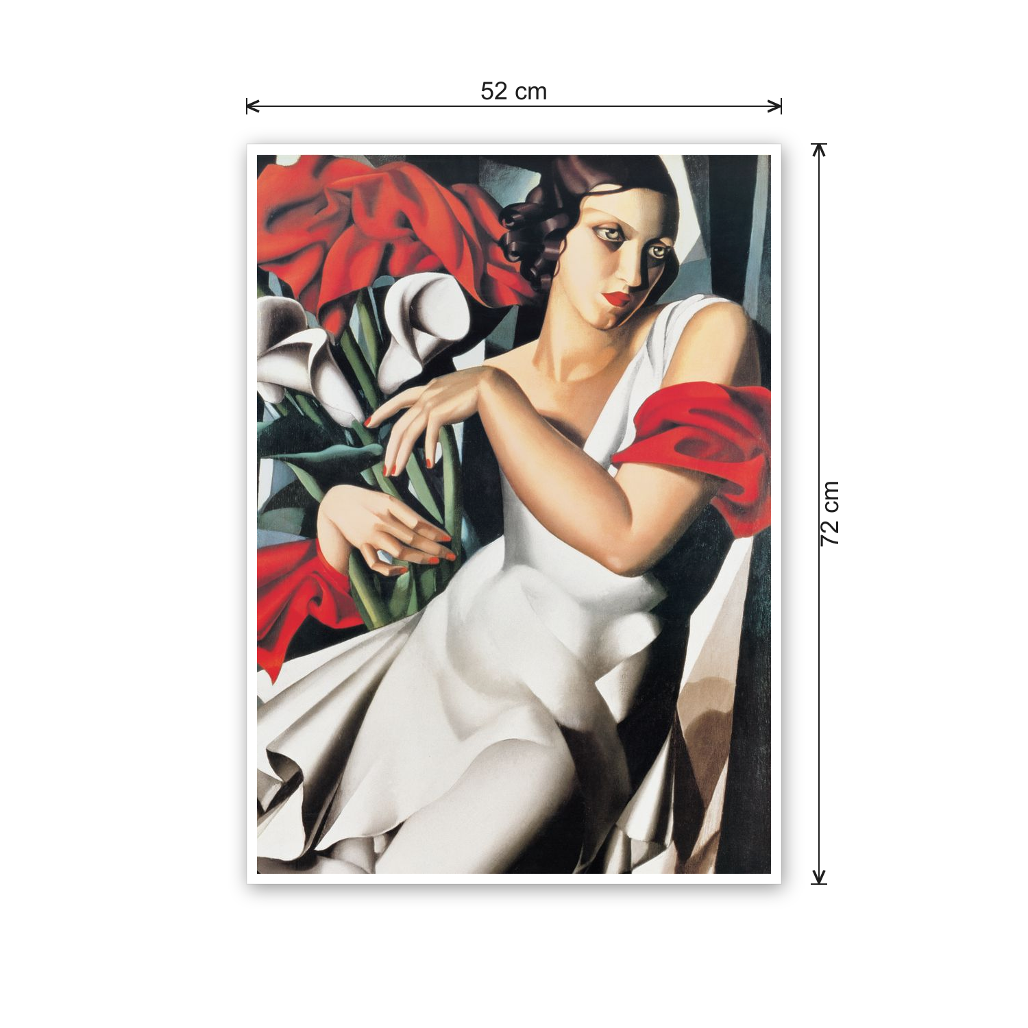Homage to De Lempicka - Portrait de Ira cm 50x70 - misure