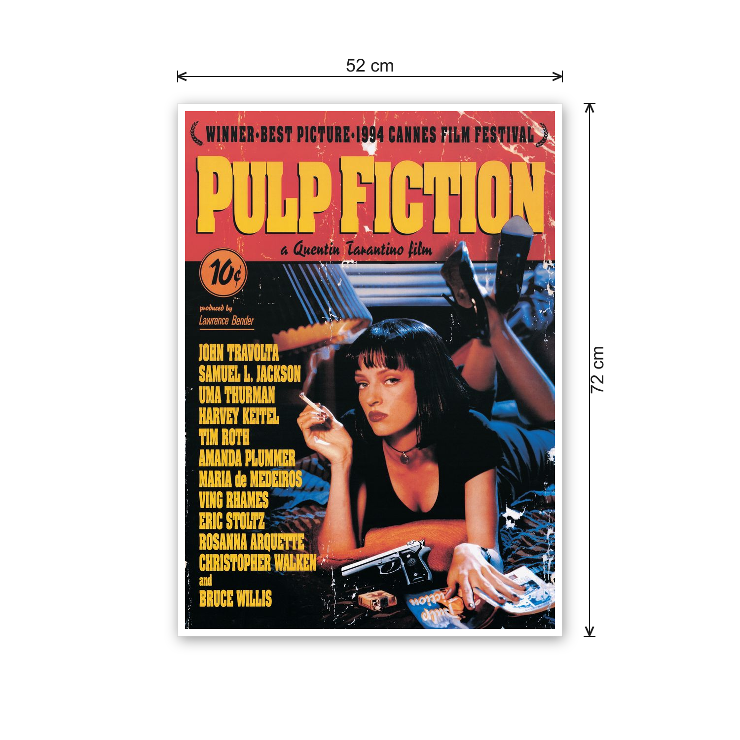 Homage to Pulp Fiction cm 50x70 - misure