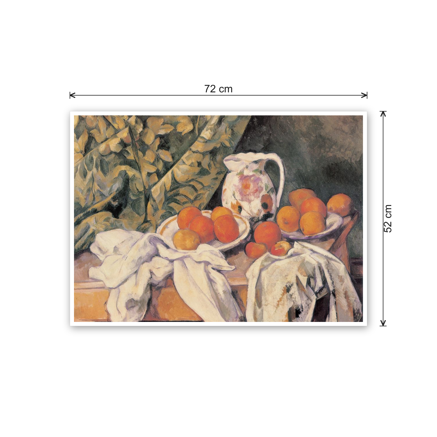 Homage to Cézanne - Still life with fruits cm 70x50 - misure