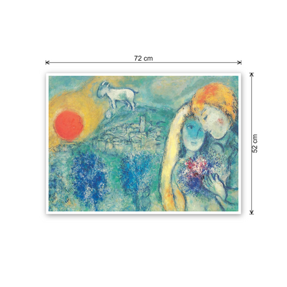 Homage to Chagall - The lovers ofi Vence, 1957 cm 70x50 - misure