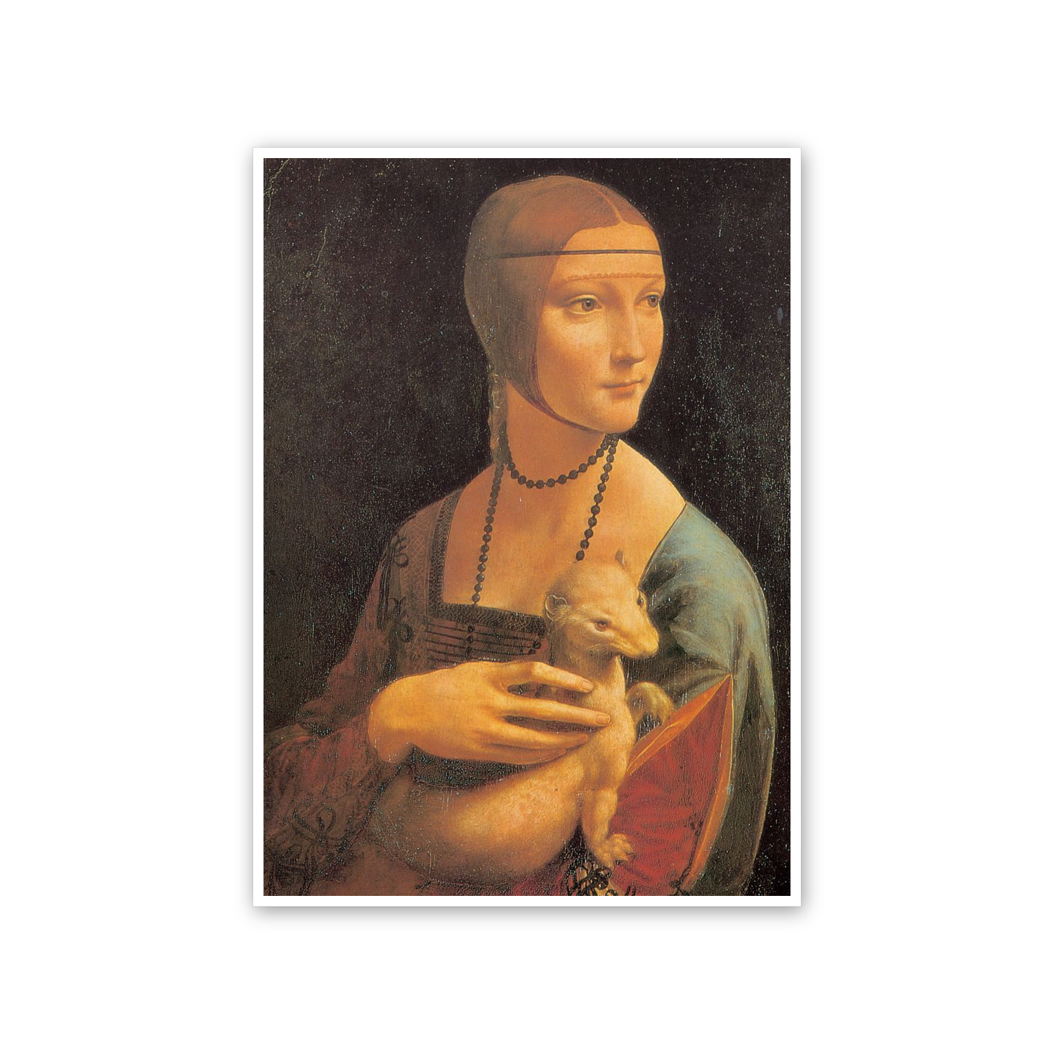 Homage to Leonardo - Lady with an Ermine cm 50x70