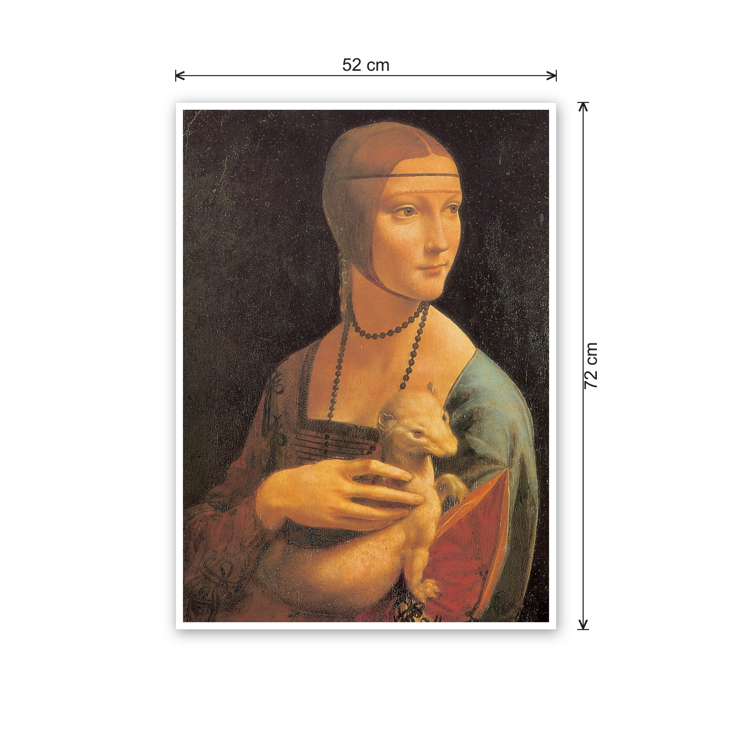 Homage to Leonardo - Lady with an Ermine cm 50x70 - misure