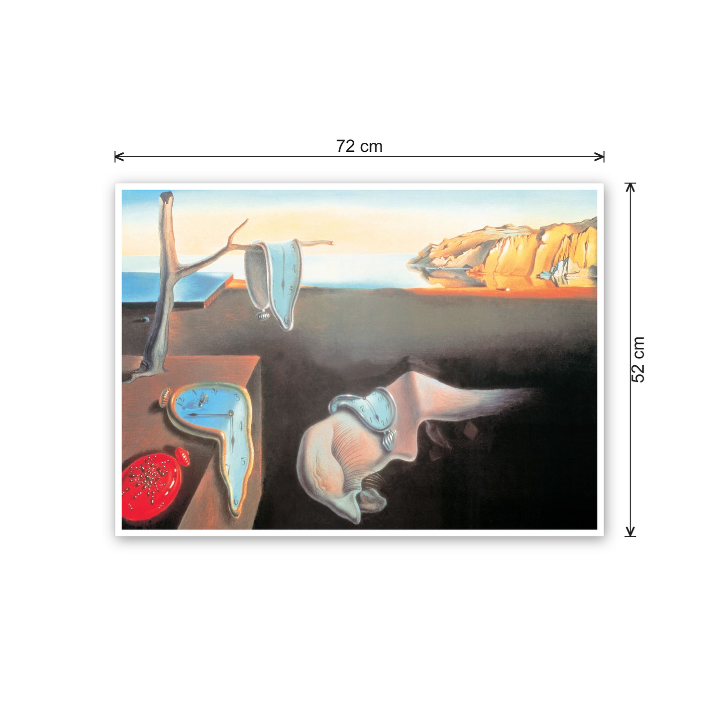 Homage to Dalì - Persistence of Memory cm 70x50 - misure