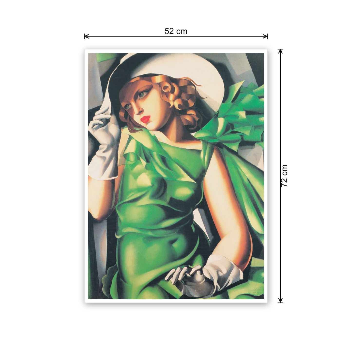 Homage to De Lempicka - Young Girl in the Wind cm 50x70 - misure