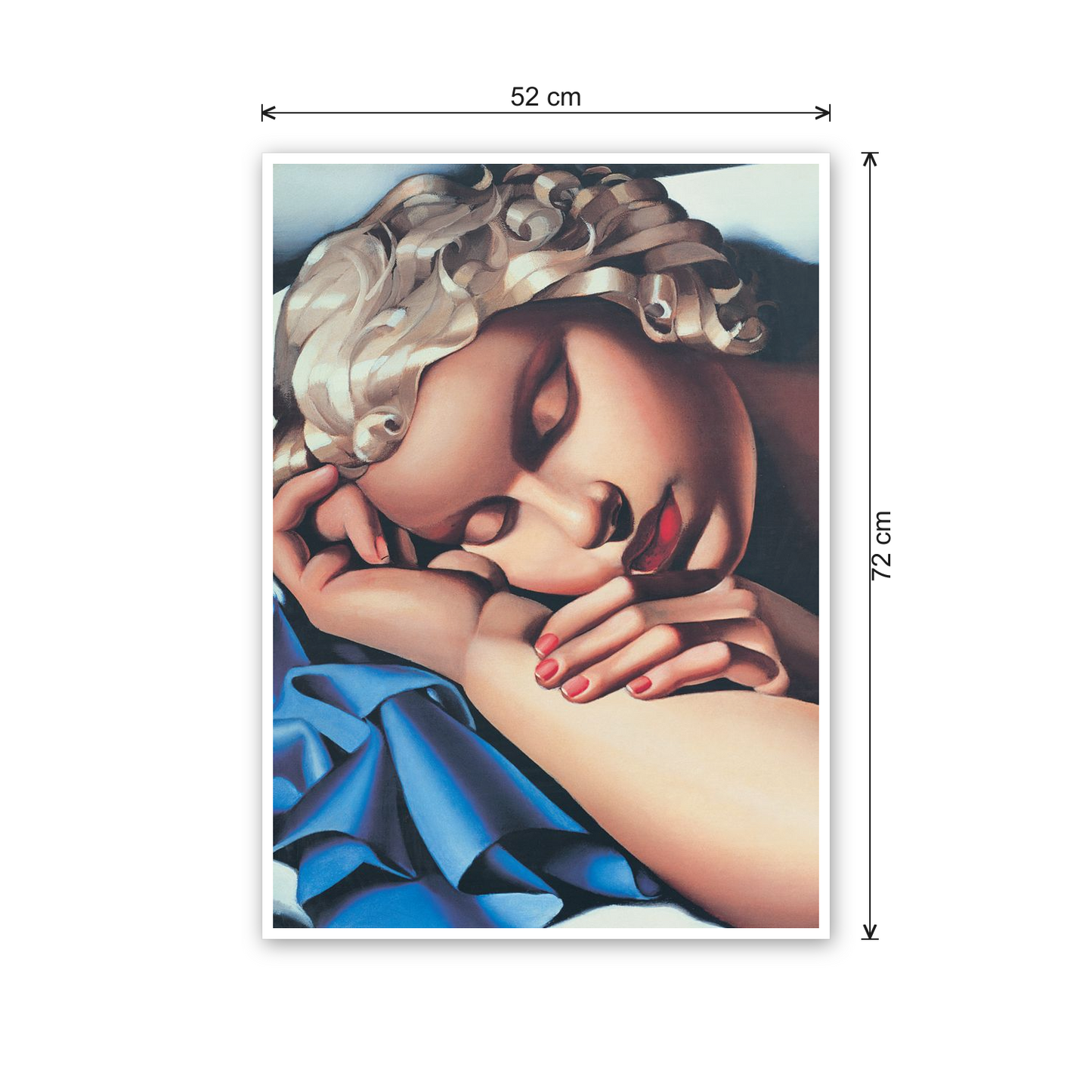 Homage to De Lempicka - The Sleeping Woman cm 50x70 - misure