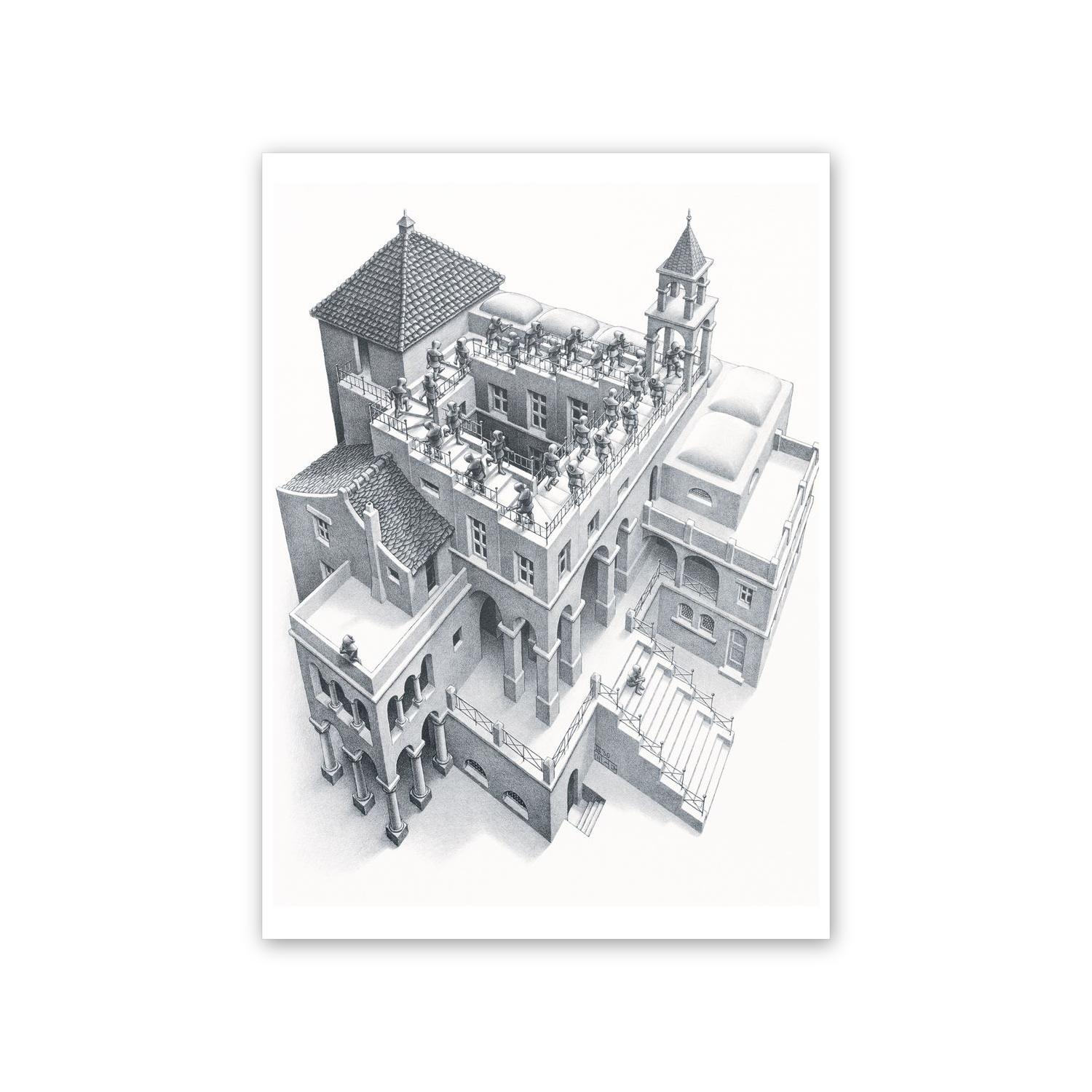 Homage to Escher - Ascending and Descending, 1960 cm 50x70