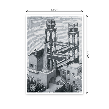 Homage to Escher - Waterfall,1961 cm 50x70 - misure
