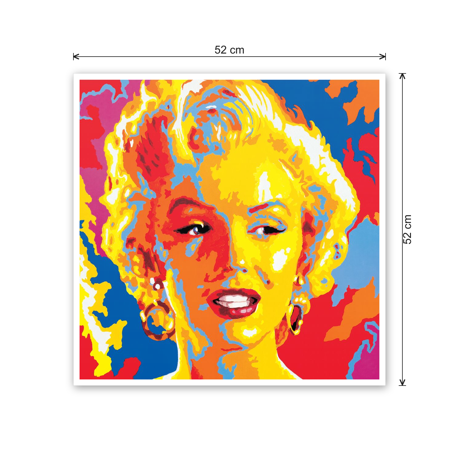 Homage to Marilyn Monroe cm 50x50 - misure