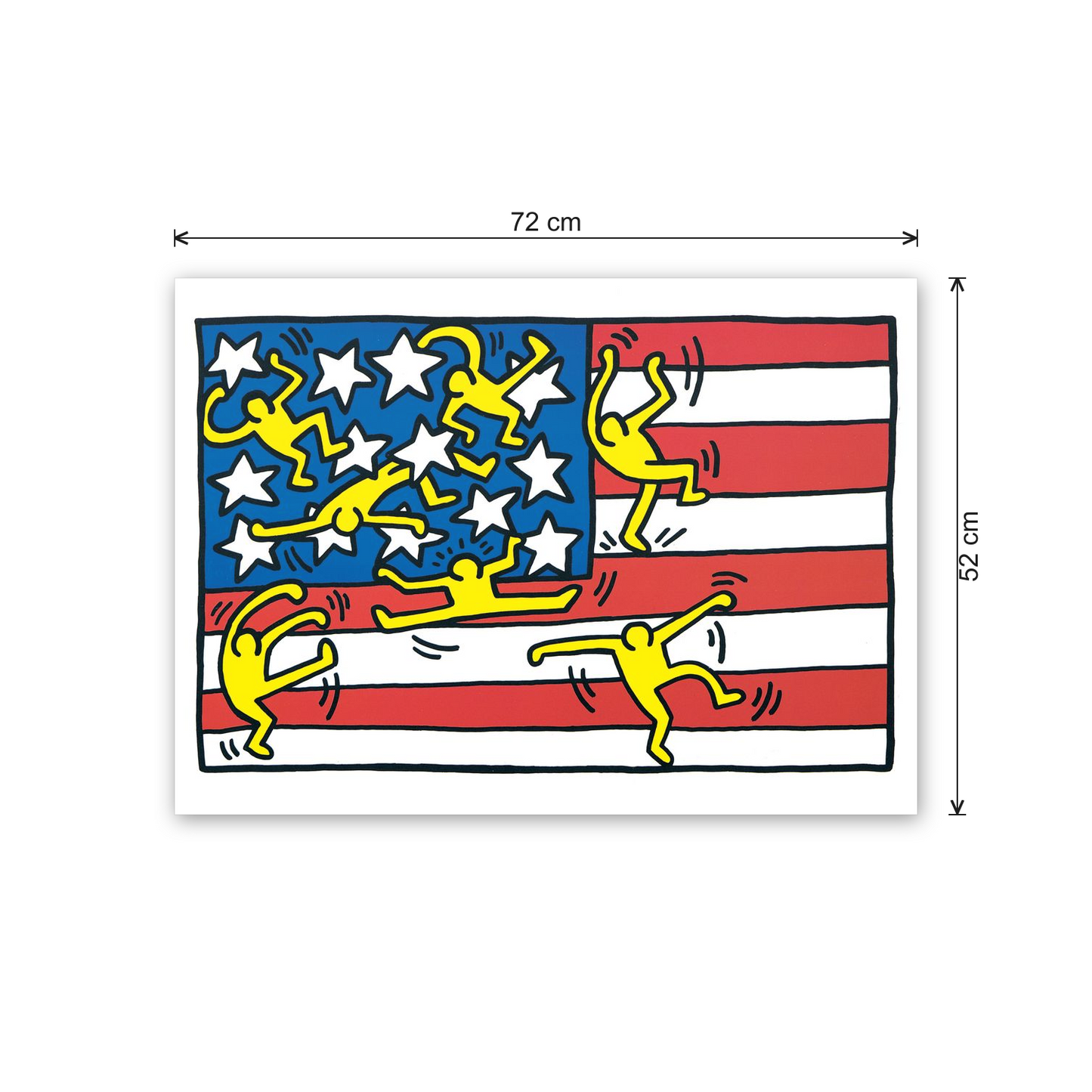 Homage to Haring - American Musical Festival cm 70x50 - misure