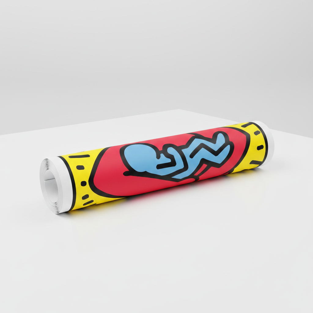 Homage to Haring - Untitled 1986 - cm 52x52 - Poster