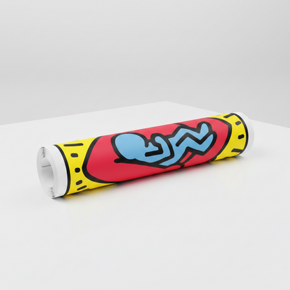 Homage to Haring - Untitled 1986 - cm 52x52 - Poster